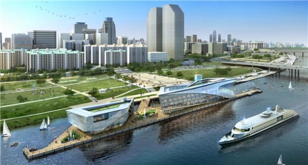 서울 여의도에 2026년 들어서는 서울항 조감도.