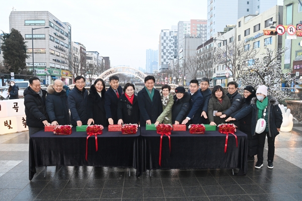부천 심곡천 불빛축제 행사장.