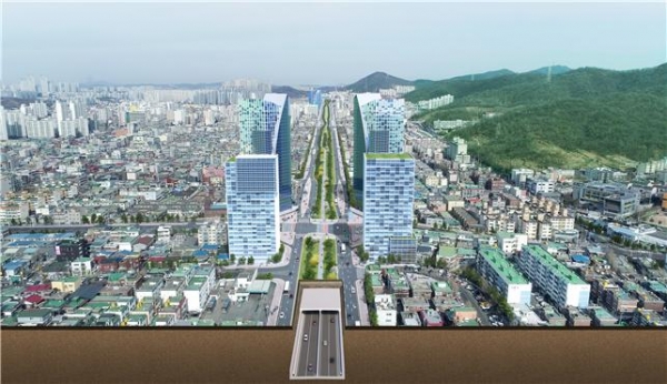 옛 경인고속도 인천 일부구간 지하화 조감도.